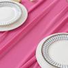 12Pack 10ft Chiffon Table Runner 29x120 Inch Sheer Romantic Table Runner for Wedding Birthday Party Bridal Shower Outdoor Decoration-Fuchsia view 4