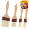 FurRain Pastry Brushes for Baking & Grilling, Boar Bristles & Beech Wood Handles, 4PCS (2*1 Inch & 2*1.5 Inch) view 1