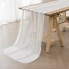 12Pack 10ft Chiffon Table Runner 29x120 Inch Sheer Romantic Table Runner for Wedding Birthday Party Bridal Shower Outdoor Decoration-Ivory view 2