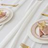 12Pack 10ft Chiffon Table Runner 29x120 Inch Sheer Romantic Table Runner for Wedding Birthday Party Bridal Shower Outdoor Decoration-Ivory view 4