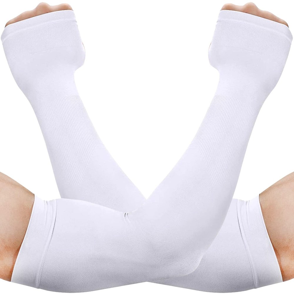 beister UV Protection Cooling Arm Sleeves, Women Men Summer Outdoor Sunblock Arm Cover with Thumb Hole