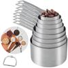 IFFMYJB Measuring Cups Set, 18/8 Stainless Steel Measuring Cups Set for Baking & Kitchen, Metric & US Metal Measure Cup for Dry & Liquid Ingredients view 1