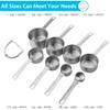 IFFMYJB Measuring Cups Set, 18/8 Stainless Steel Measuring Cups Set for Baking & Kitchen, Metric & US Metal Measure Cup for Dry & Liquid Ingredients view 2