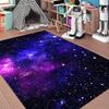 Blue Purple Medium Galaxy Starry Sky Area Rug Universe Space Throw Rugs for Kids Bedroom Kitchen Non-Slip Dining Room Carpets,4'6' view 2