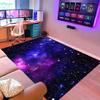 Blue Purple Medium Galaxy Starry Sky Area Rug Universe Space Throw Rugs for Kids Bedroom Kitchen Non-Slip Dining Room Carpets,4'6' view 3