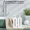 21oz Shampoo and Conditioner Dispenser (Set of 3) Modern Refillable Shampoo Pump Bottles for Shower Soap - Empty Shampoo Conditioner Body Wash Dispenser Set - Stylish Permanent Labels - for Bathroom view 4