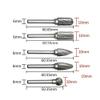 ASDUU 5Pcs Carbide Tungsten Steel Burrs Set Solid Rotery Burrs File Double Cut Die Grinder Drill Grinding Head for Woodworking Drilling Metal Carving Engraving Polishing Drill Bit view 2