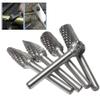 ASDUU 5Pcs Carbide Tungsten Steel Burrs Set Solid Rotery Burrs File Double Cut Die Grinder Drill Grinding Head for Woodworking Drilling Metal Carving Engraving Polishing Drill Bit view 3