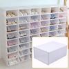 WDZCZDoo 20/24 Pack Shoe Storage Boxes, Clear Plastic Stackable Foldable Shoe Organizer Bins, Drawer Type Front Opening Shoe Sneaker Holder Containers (24Pcs) view 1