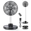 FARADAY Oscillating Standing Fan 12 Foldable Portable Quiet Floor Fan 12000mAh Rechargeable Pedestal Fan with Remote, Timer Setting, Height Adjustable Foldaway Fan for Bedroom Home Office, 6 Speed view 1