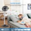 FARADAY Oscillating Standing Fan 12 Foldable Portable Quiet Floor Fan 12000mAh Rechargeable Pedestal Fan with Remote, Timer Setting, Height Adjustable Foldaway Fan for Bedroom Home Office, 6 Speed view 2