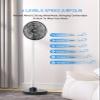 FARADAY Oscillating Standing Fan 12 Foldable Portable Quiet Floor Fan 12000mAh Rechargeable Pedestal Fan with Remote, Timer Setting, Height Adjustable Foldaway Fan for Bedroom Home Office, 6 Speed view 3