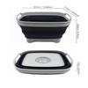 SAMMART 7.5L (2 Gallons) Collapsible Dishpan with Draining Plug - Foldable Washing Basin - Portable Dish Washing Tub - Space Saving (Grey/Slate Grey, 1) view 2
