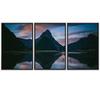 SIGNWIN 3 Piece Framed Canvas Wall Art Lake Landscape Painting Canvas Prints Home Artwork Decoration for Living Room,Bedroom - 16"x24"x3 Panels view 2