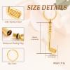 3Pcs Golf Clubs Cremation Urn Necklace for Ashes Stainless Steel Funeral Memorial Cremation Jewelry Ashes Holder Pendant Keepsake Gift(Gold Keychain) view 2