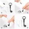 3Pcs Golf Clubs Cremation Urn Necklace for Ashes Stainless Steel Funeral Memorial Cremation Jewelry Ashes Holder Pendant Keepsake Gift(Black Keychain) view 3