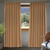 Frelement Blackout Window Curtain Panels, Light Blocking Drapes with Blackout Lining for Living Room, 84 inches Long Thermal Insulated Pinch Pleat Curtains (2 Panels, 70" W x 84" L, Orange Copper) view 1