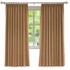 Frelement Blackout Window Curtain Panels, Light Blocking Drapes with Blackout Lining for Living Room, 84 inches Long Thermal Insulated Pinch Pleat Curtains (2 Panels, 70" W x 84" L, Orange Copper) view 2
