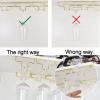 7 Rows Under Cabinet Wine Glass Rack, Hanging Stemware Holder, 304 Stainless Steel Hanger Storage Shelf, Stemware Wine Glass Holder Storage Hanger For Bar Kitchen Cabinet ( Size : Width:22.5cm ) view 4