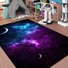 3D Blue Purple Galaxy Space Area Rugs Starry Sky Stars Moon Pattern Print Floor Mats Washable Carpets for Kids Bedroom Play Dining Room,4'6' view 2