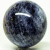2.3" 325g Deep Purple w/Golden Fluorite Sphere Polished Rainbow Flash Sparkling Gemstone Crystal Mineral Ball - China + Stand view 4