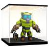 LASOA Acrylic Display Case for Collectibles with LED Light, Alternative Glass Display Box with Black Base and Lid, Self-Assembly Clear Storage Showcase for Figurine Memorabilia (8x8x8inch;20x20x20cm) view 1