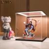 LASOA Acrylic Display Case for Collectibles with LED Light, Alternative Glass Display Box with Black Base and Lid, Self-Assembly Clear Storage Showcase for Figurine Memorabilia (8x8x8inch;20x20x20cm) view 3