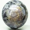 55mm 280g Deep Purple Fluorite w/Inclusions Sphere Polished Natural Rainbow Sparkling Gemstone Crystal Mineral Ball - China + Stand view 2