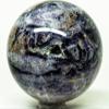55mm 280g Deep Purple Fluorite w/Inclusions Sphere Polished Natural Rainbow Sparkling Gemstone Crystal Mineral Ball - China + Stand view 4