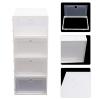 WDZCZDoo 20Pcs Clear Plastic Stackable Foldable Shoe Storage Boxes, Front Opening Shoe Sneaker Holder Containers view 3