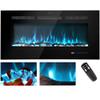 Kentsky 30 inches Electric Fireplace Inserts, Recessed and Wall Mounted Fireplace Heater, Linear Fireplace w/Thermostat, Remote & Touch Screen, Multicolor Flame, Timer, Logs & Crystal, 750W/1500W view 1