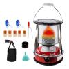 XXLL Kerosene Heater, Portable Emergency Heater, Stainless Steel Kerosene Stove Indoor, Can Be Used Without Electricity, Safe and Easy, for Camping Field Tent Fishing Indoor and Outdoor - Red/White view 1