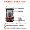 XXLL Kerosene Heater, Portable Emergency Heater, Stainless Steel Kerosene Stove Indoor, Can Be Used Without Electricity, Safe and Easy, for Camping Field Tent Fishing Indoor and Outdoor - Red/White view 3