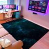 Green Large Area Rugs for Living Dining Room Galaxy Stars Playmats Starry Sky Children Bedroom Carpets Floor Mats Kids Teens Play Pads,6'9' view 3