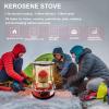 XXLL Kerosene Heaters for Indoor Use, Kerosene Stove Heater, Non Electric Heaters with 3 Wicks, Complete Accessories, Light and Convenient, Suitable for Indoor and Outdoor, Camping and Fishing, Red view 2