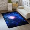 ZSSZO Blue Galaxy Flannel Area Rug for Living Dining Room Non-Slip Starry Sky Large Floor Mats Outer Space Crawling Rugs for Teens Playroom Bedroom,6'9' view 1