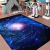 ZSSZO Blue Galaxy Flannel Area Rug for Living Dining Room Non-Slip Starry Sky Large Floor Mats Outer Space Crawling Rugs for Teens Playroom Bedroom,6'9' view 2