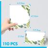 110 PCS Tent Cards, Small Place Cards with Elegant Plant Design Delicate Seating Cards Blank Name Cards Escort Cards for Wedding, Table, Dinner Parties, Receptions (Each Measures 2 x 3.5) view 2