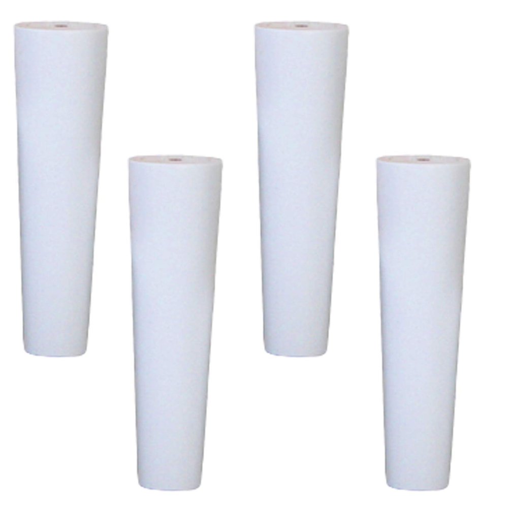 LUOFDCLDDD Furniture LegsTapered Woodenniture Legs,4 Pieces Sofa Legs,Replacementniture Feet,Oak Cabinets Legs,For Tv Cabinet,Table,Chair,Cabinet,Coffee Table,With Mounting Plate and Screws/White/6Cm