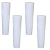 LUOFDCLDDD Furniture LegsTapered Woodenniture Legs,4 Pieces Sofa Legs,Replacementniture Feet,Oak Cabinets Legs,For Tv Cabinet,Table,Chair,Cabinet,Coffee Table,With Mounting Plate and Screws/White/6Cm view 1