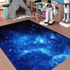 ZSSZO Blue Galaxy Flannel Area Rugs for Living Dining Room Non-Slip Starry Sky Large Area Rugs Outer Space Floor Mats for Boys Teens Playroom Bedroom,6'9' view 2