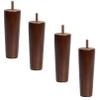 LUOFDCLDDD Furniture LegsPack of 4 Solid Wood Sofa Legs,Rubber Woodniture Legs,Replacement Armchair Feet,Wood Cabinets Leg,For Tv Cabinet,Dresser,Coffee Table,With M10 Threaded Rod,Walnut/Straight/10 view 1