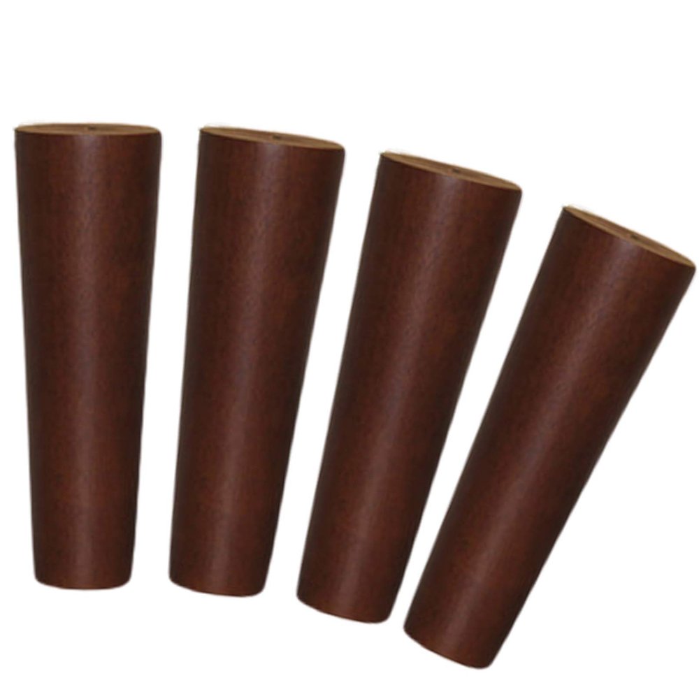 LUOFDCLDDD Furniture LegsTapered Woodenniture Legs,4 Pieces Sofa Legs,Replacementniture Feet,Oak Cabinets Legs,For Tv Cabinet,Table,Chair,Cabinet,Coffee Table,With Mounting Plate and Screws/Walnut/8C