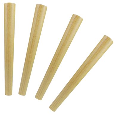 LUOFDCLDDD Furniture LegsSet of 4 Solid Woodniture Legs,Tapered Dresser Legs,Rubber Wood Sofa Replacement Legs,Cabinets Legs,For Couch,Bed,Armchair,With 7X7Cm Mounting Plate and Screws,Wood Color/Str