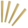 LUOFDCLDDD Furniture LegsSet of 4 Solid Woodniture Legs,Tapered Dresser Legs,Rubber Wood Sofa Replacement Legs,Cabinets Legs,For Couch,Bed,Armchair,With 7X7Cm Mounting Plate and Screws,Wood Color/Str view 1