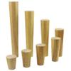 LUOFDCLDDD Furniture LegsSet of 4 Solid Woodniture Legs,Tapered Dresser Legs,Rubber Wood Sofa Replacement Legs,Cabinets Legs,For Couch,Bed,Armchair,With 7X7Cm Mounting Plate and Screws,Wood Color/Str view 3
