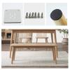 LUOFDCLDDD Furniture LegsSet of 4 Solid Woodniture Legs,Tapered Dresser Legs,Rubber Wood Sofa Replacement Legs,Cabinets Legs,For Couch,Bed,Armchair,With 7X7Cm Mounting Plate and Screws,Wood Color/Str view 4