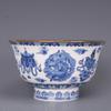 12.2cm Qing Qianlong Blue White Bowl Porcelain Eight Treasures Pattern Bowl Antique Decor view 3