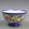 11.7cm Qing Qianlong Porcelain Flowers Pattern Bowl Household Antique Home Decoration view 3