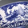 12cm Qing Qianlong Blue White Porcelain Figure Pattern Bowl Antique Ornaments Decorate view 2